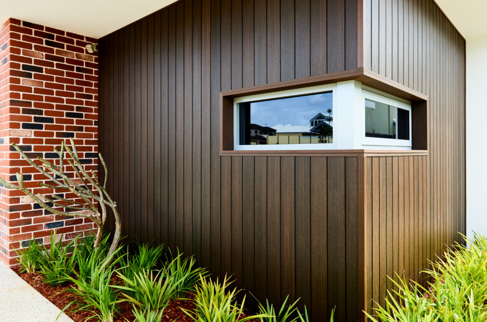 NewTechWood Composite shadowline wall cladding installation